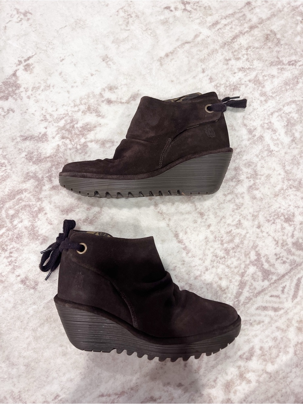 Fly London Yebi Brown Wedge Bootie